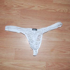 Ikingsky White Transparent Thong Mens